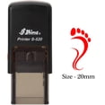 thumbnail image 1 of eloria Foot Print Symbol Red Ink Self Inking Rubber Stamp Office & Commercial Use Office Stationary, 1 of 2