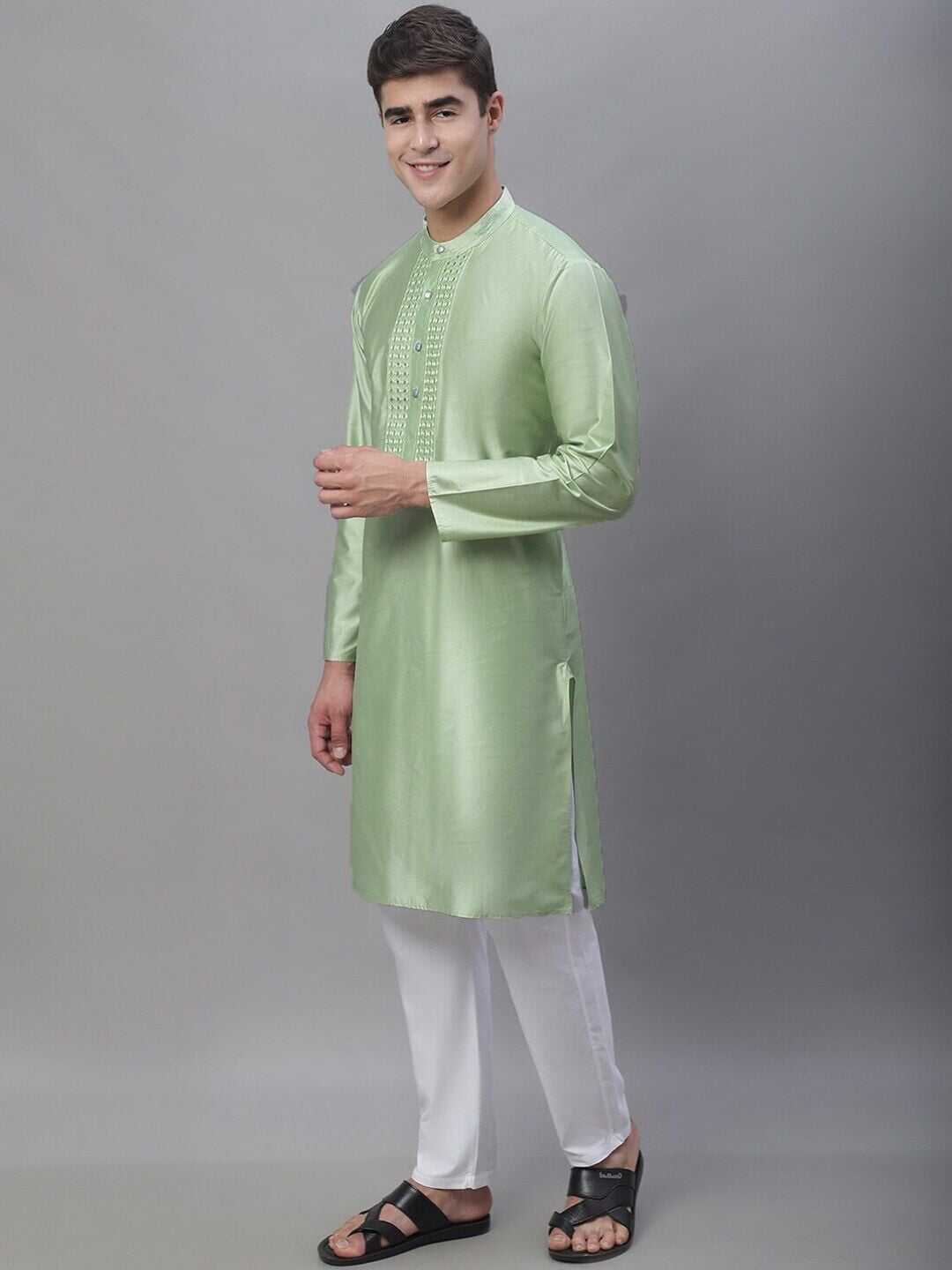 Green kurta pajama online design