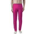 thumbnail image 1 of eloria Men's Premium Comfort Straight Fit Flat Front Dress Pant Pyjamas, Color: Fuscia Pink, Size : 32, 1 of 5