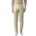 thumbnail image 1 of eloria Men's Premium Comfort Straight Fit Flat Front Dress Pant Pyjamas, Color: Light Yellow, Size : 28, 1 of 6