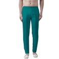 thumbnail image 1 of eloria Men's Premium Comfort Straight Fit Flat Front Dress Pant Pyjamas, Color: Teal, Size : 36, 1 of 6