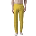 thumbnail image 1 of eloria Men's Premium Comfort Straight Fit Flat Front Dress Pant Pyjamas, Color: Yellow, Size : 36, 1 of 6