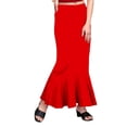 thumbnail image 1 of eloria Red Soft Comfy Pleated Saree Silhouette Saree Shapewear Flare Petticoat for Women Lycra Cotton Blended Petticoat Skirts for Women Shape Wear Dress for Saree, 1 of 6
