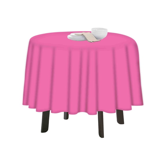 eloria Round Solid Table Cloth Resistant Washable Decorative Table Cover for Dining Table