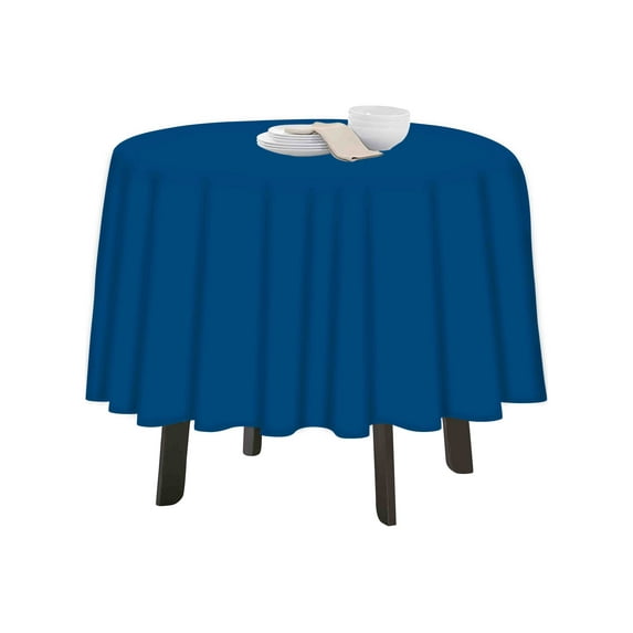 eloria Round Solid Table Cloth Resistant Washable Decorative Table Cover for Dining Table