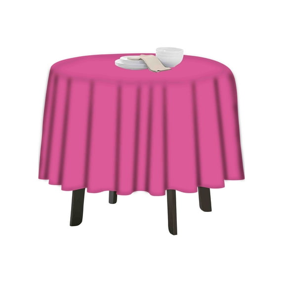 eloria Round Solid Table Cloth Resistant Washable Decorative Table Cover for Dining Table
