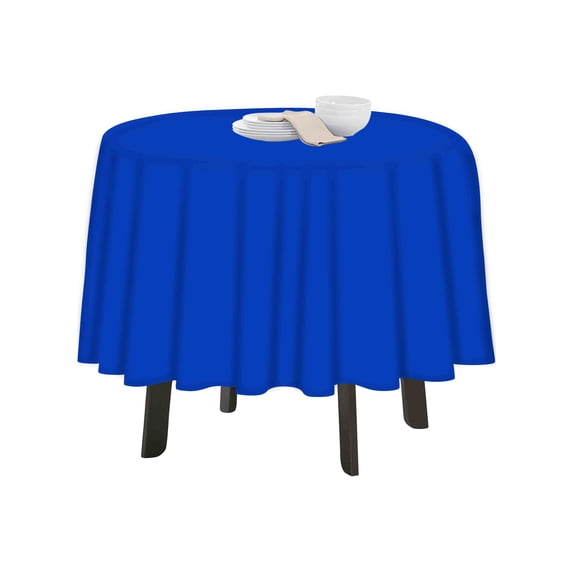 eloria Round Solid Table Cloth Resistant Washable Decorative Table Cover for Dining Table