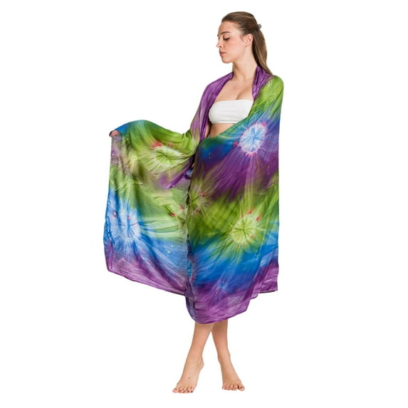 eloria Weave Printed Womens Sarong Pareo Cover Up Scarf Beach Wear Wrap
