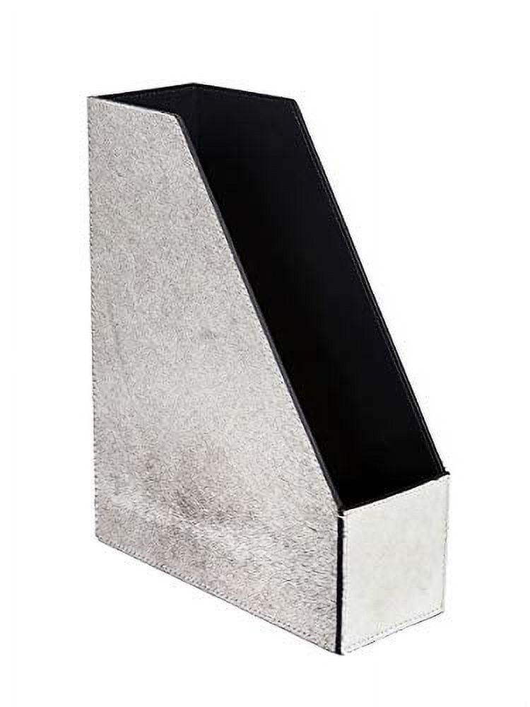 eloria White Colour Desk Stationery Organiser Mgazine, Books, Holder Leather Desktop Organiser