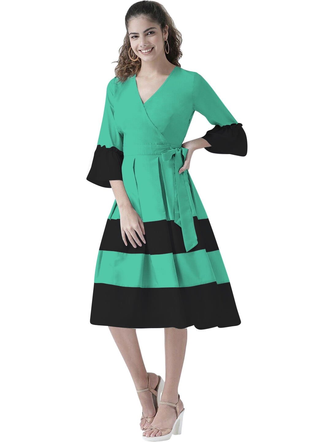 eloria Women Causal Midi Dress Party Wear Knee Long One Piece Dress Box Plated Fit and Flare Dress, Color: Sea Green 2, Size: XL - Walmart.com eloria Women Causal Midi Dress Party Wear Knee Long One Piece Dress Box Plated Fit and Flare Dress, Color: Sea Green 2, Size: XL - Walmart.com