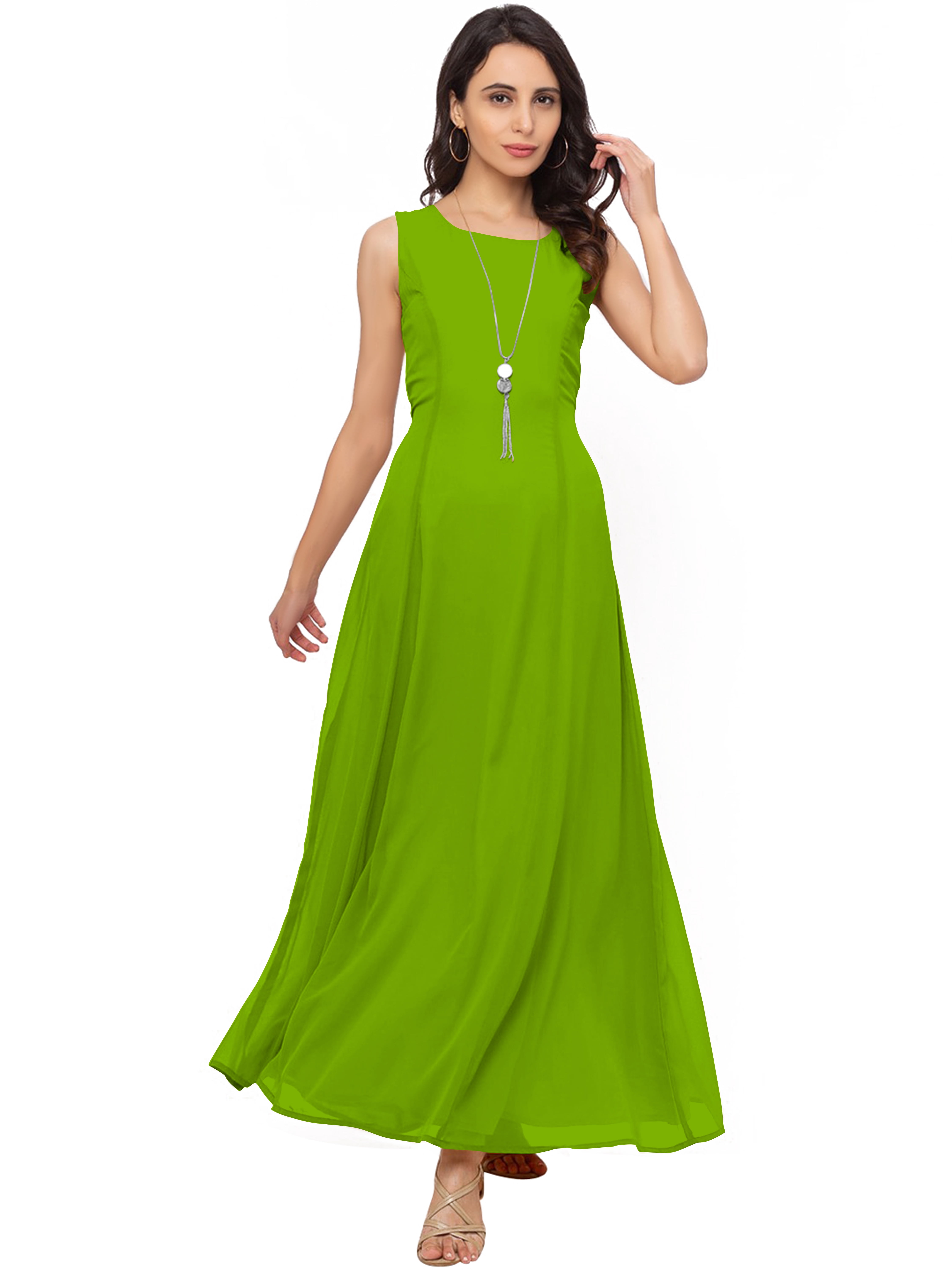 a line princess cut dresses eloria Women's Ankle Length Dress A-line Sleeve Less Strip Dress Size: XL 66401: English Net A-Line handmade flowers Size:EU48 sizeFilter-US 16