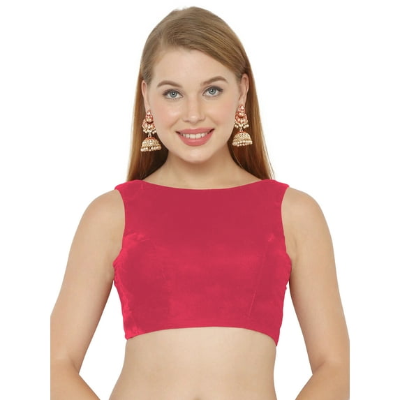 eloria Women's Blouse Tie Up And Backless Top Color: Fushia Pink | Size: 36