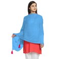 thumbnail image 1 of eloria Women's Chiffon Pom Pom Dupatta Long Stole Scarves Ethenic Chunni Stole Color: Blue, 1 of 4