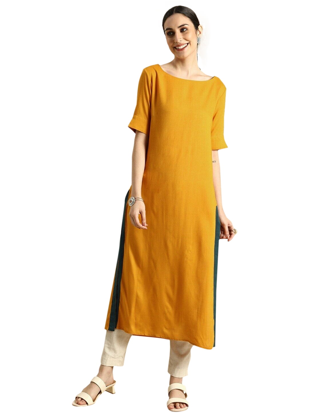 Boat Neck Kurti - Get Best Price from Manufacturers & Suppliers in India