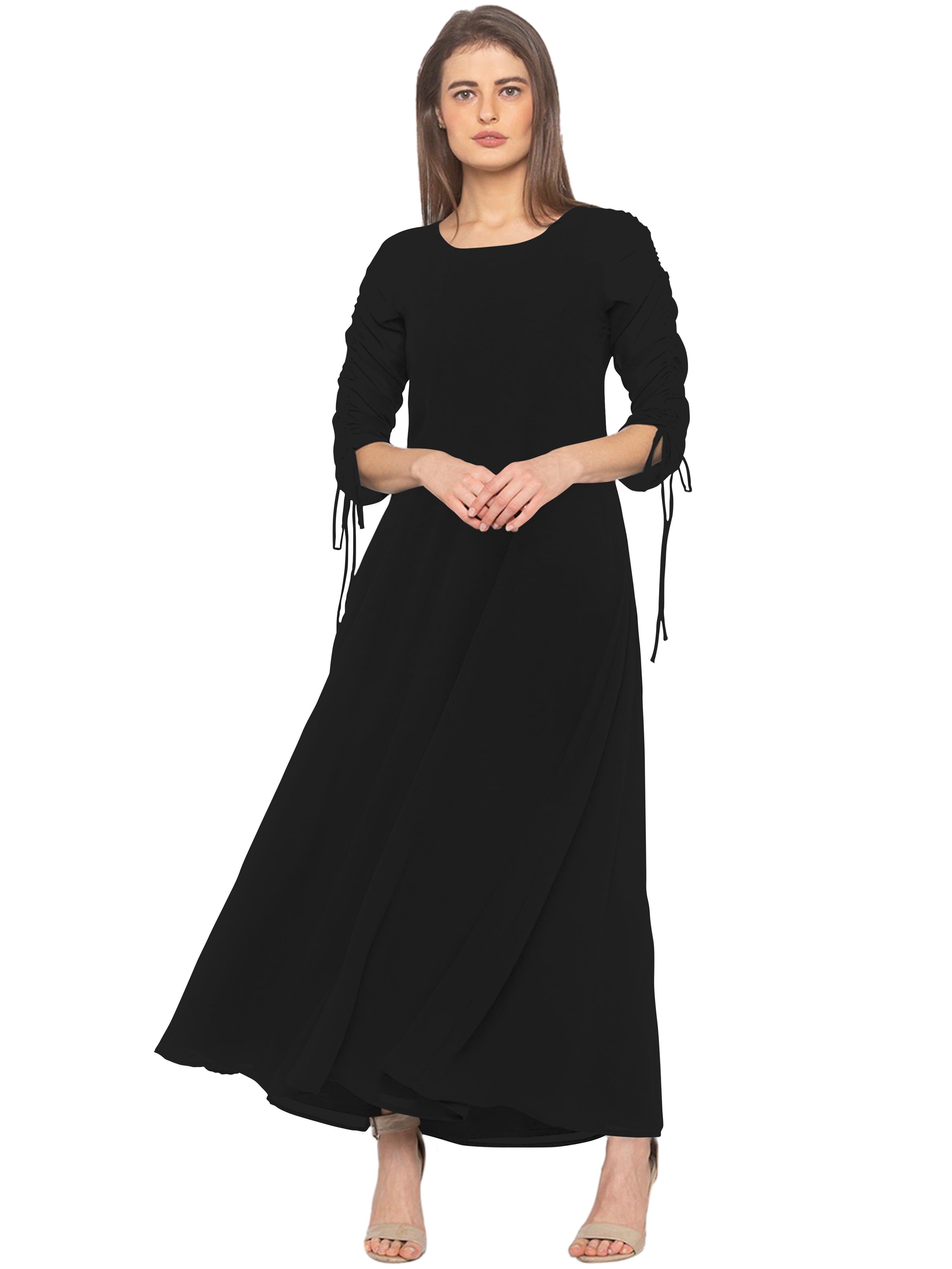 eloria Women's Georgette A Line Boat Neck Short Sleevless PartyWear Maxi Dress, Color : Black | Size : L - Walmart.com eloria Women's Georgette A Line Boat Neck Short Sleevless PartyWear Maxi Dress, Color : Black | Size : L - Walmart.com