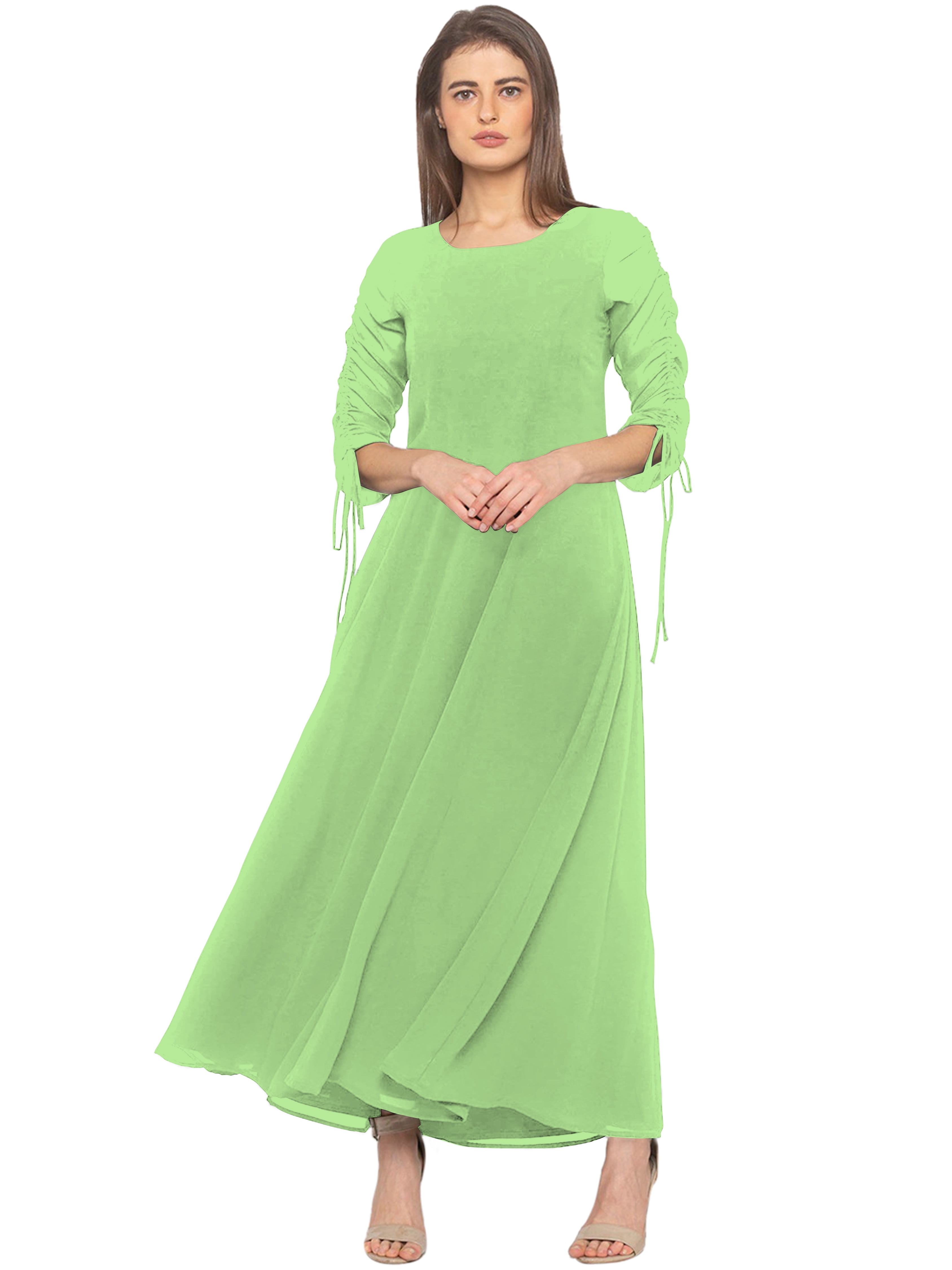 pista green dress for women Pista Green Long Dress Without Dupatta