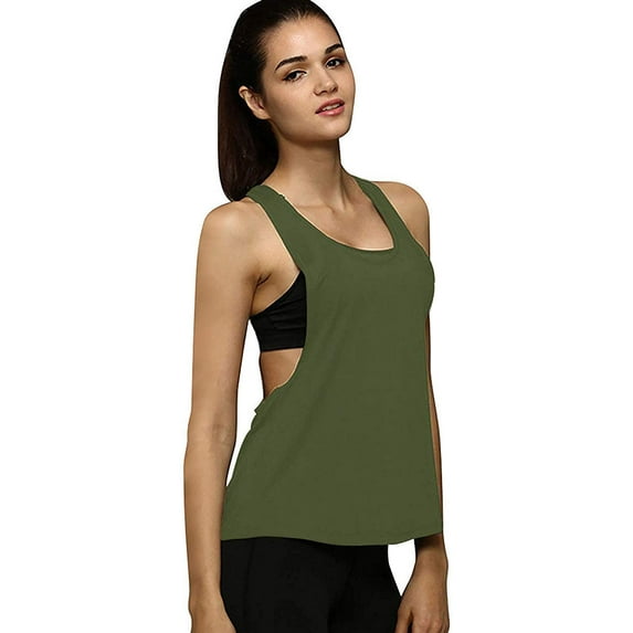 eloria Women's Gym Vest Tank Top Camisole Women Spaghetti Racerback Crop Top Active Wear Yoga Workout Top