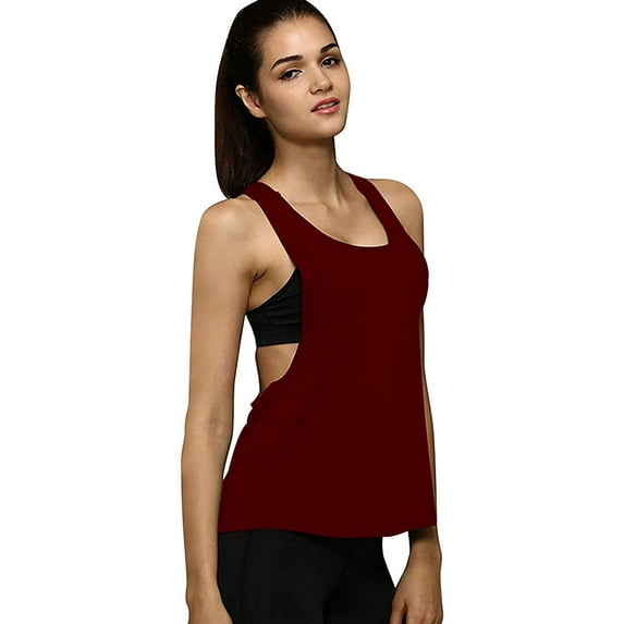 eloria Women's Gym Vest Tank Top Camisole Women Spaghetti Racerback Crop Top Active Wear Yoga Workout Top