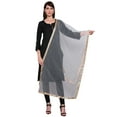 thumbnail image 1 of eloria Women's Neck Wrap Designer Solid Art Silk Dupatta Indian Long Stole, 1 of 5