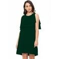 thumbnail image 1 of eloria Women's Roundneck Partywear Sleevless Midi dress With Frilled Design, Color : Bottle Green | Size : 3XL, 1 of 6