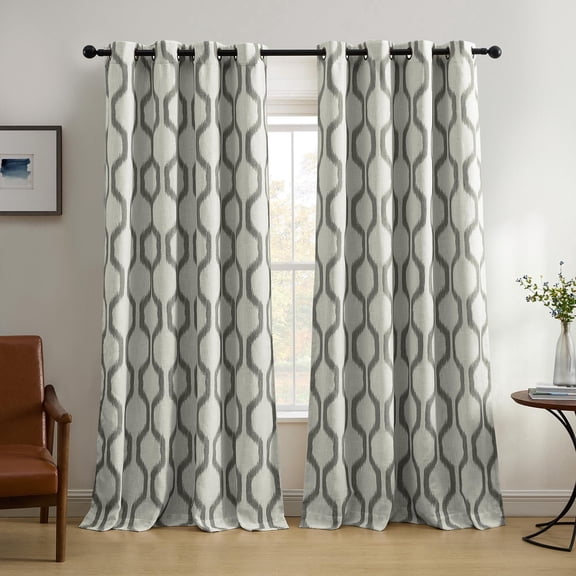 Threadmade Renzo Rod Pocket Back Tab Window Curtain, Slate Gray - 52"W x 95"L
