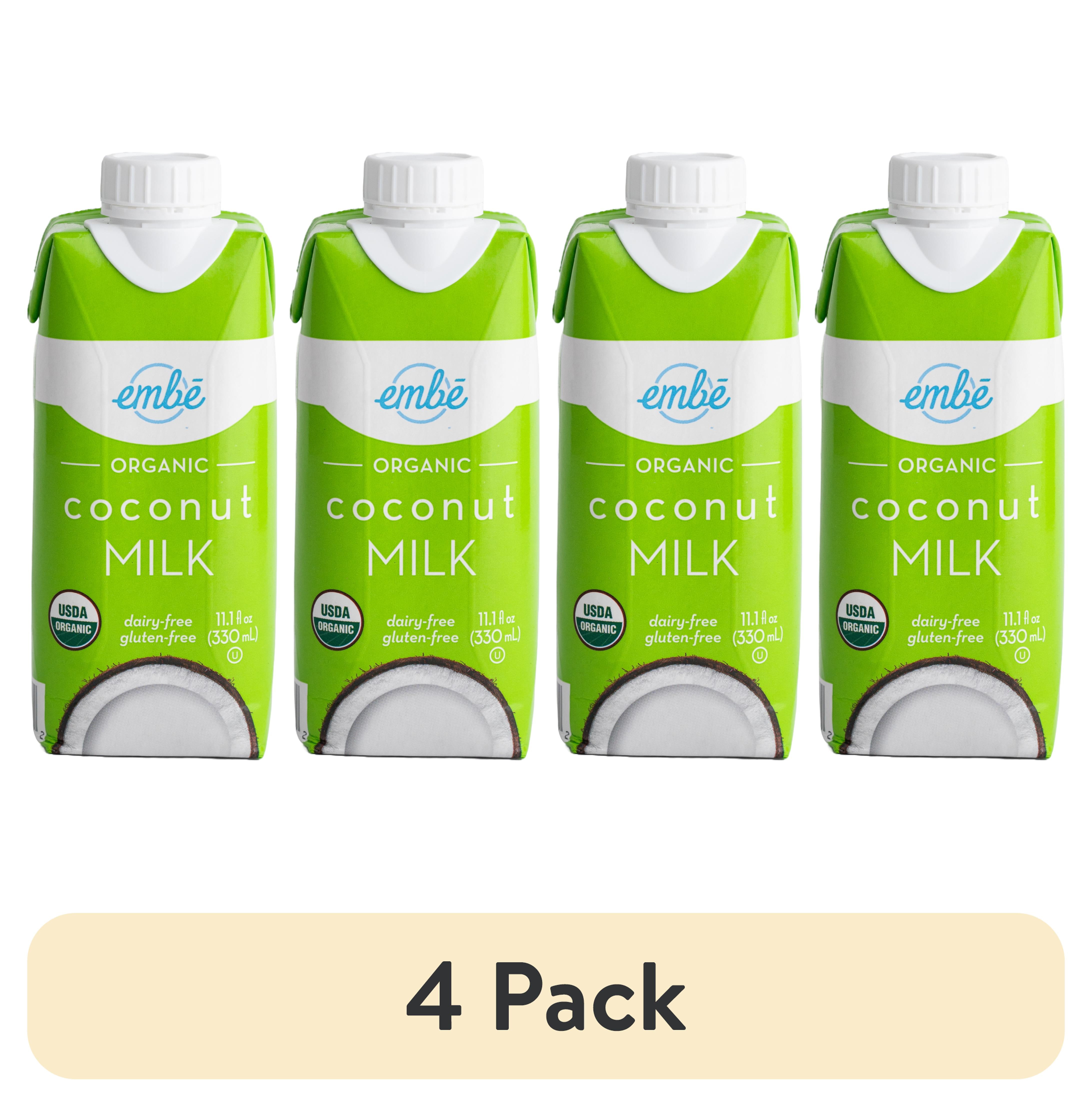 (4 pack) embē Organic Unsweetened DairyFree Coconut Milk, 11.1 fl oz
