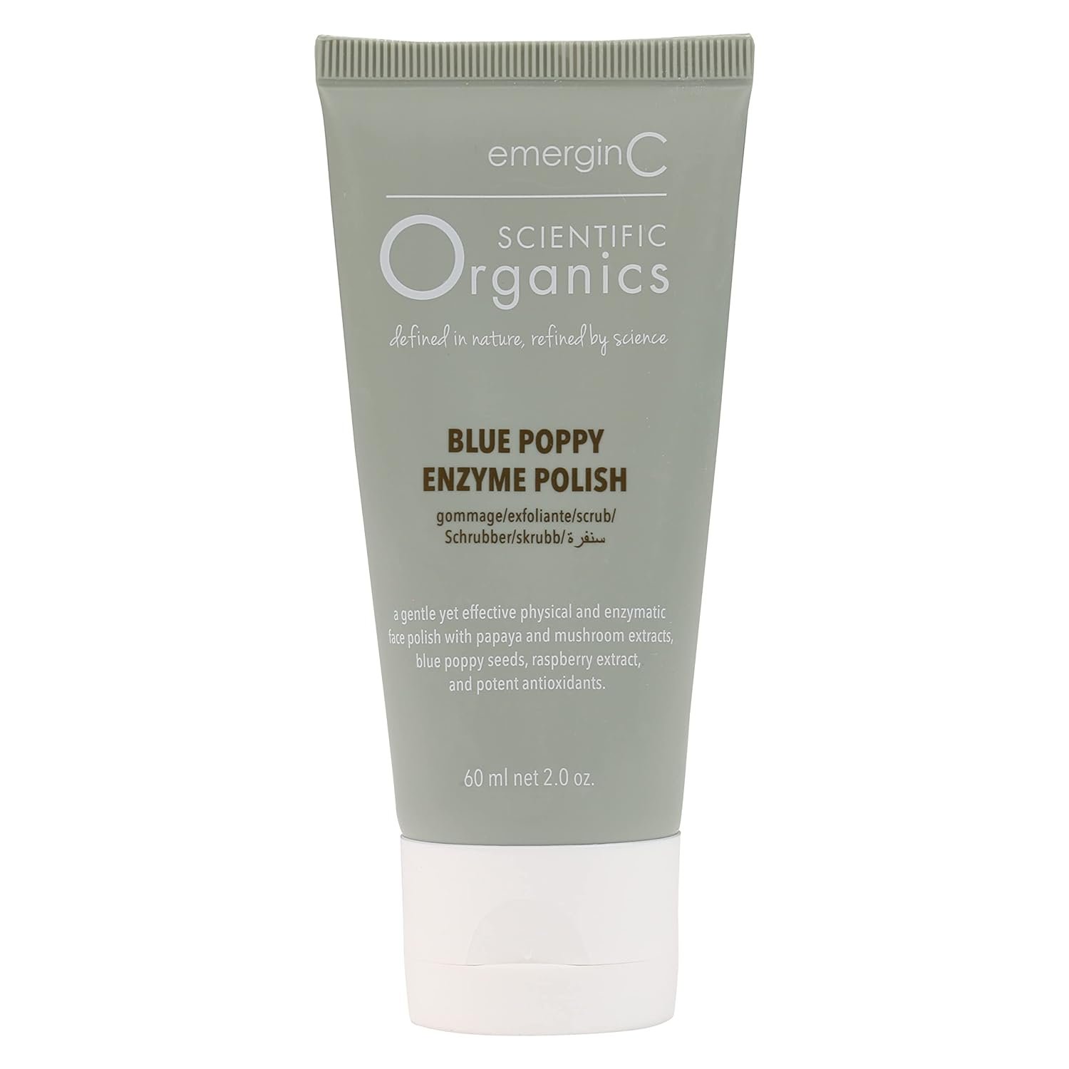 emerginC Scientific Organics Blue Poppy Enzyme Brightening Polish - Exfoliating Enzyme Face Scrub - Gently Removes Dead Skin Cells, Visibly Smoothes Texture + Tone 2 oz, 60 ml - image 1 of 7