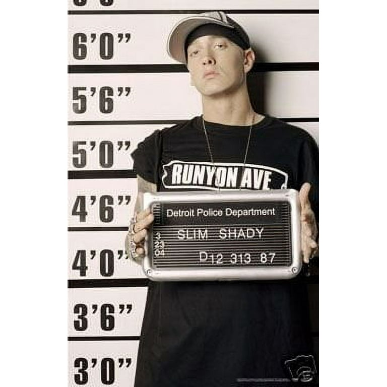 eminem police line up poster - rap gangster new 24x36 