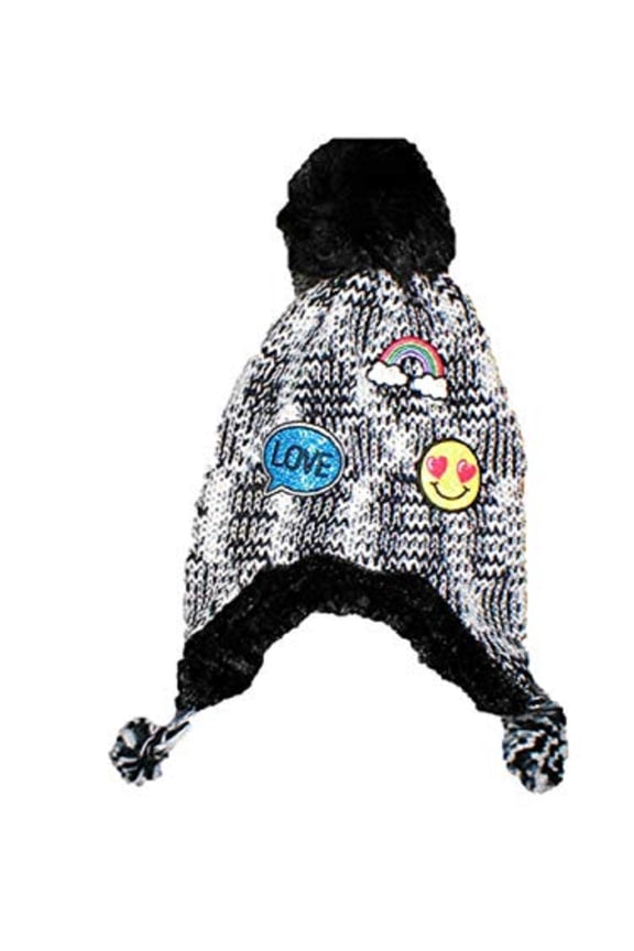 Girls Chunky Knit hat Black