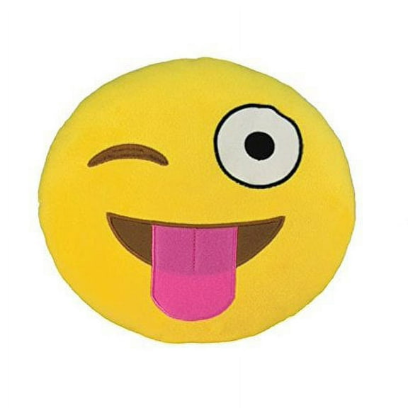 emoji large pillow, silly wink