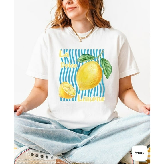 emon T‑Shirt, Citrus Graphic Tee, Summer Fruit Shirt, Italian Lemon Art