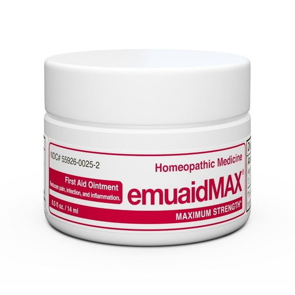 emuaid EMUAIDMAX Ointment | Maximum Strength Treatment for Athletes Foot, Psoriasis, Jock Itch, Anti Itch, Rash, Eczema, Cold Sores, Blisters and Skin Yeast Infection | 0.5oz