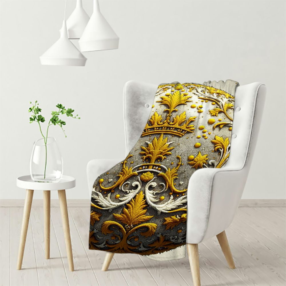 en Fleece Blanket , Throw Blanket Grey Blanket Texture Design Bed