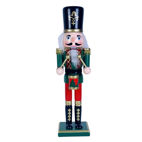 en Nutcracker Puppet Collectible Gift Ornament Traditional Sculpture for Themed Party Desktop Bookshelf Shop Window Holiday , Green