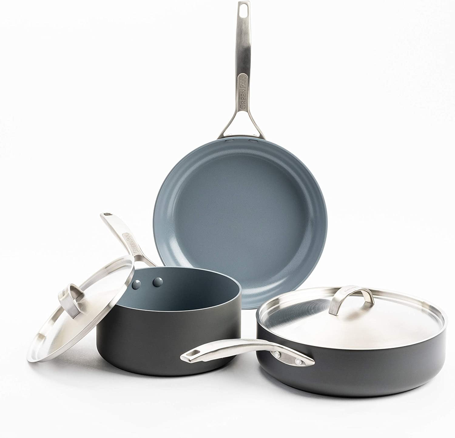 en Paris Pro Hard Anodized Healthy Ceramic Nonstick 11 Piece Cookware