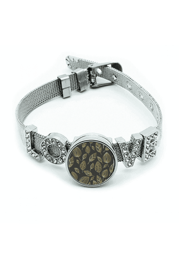 en drawing art Bracelet Wristband Crystal Love Adjustable Bangle