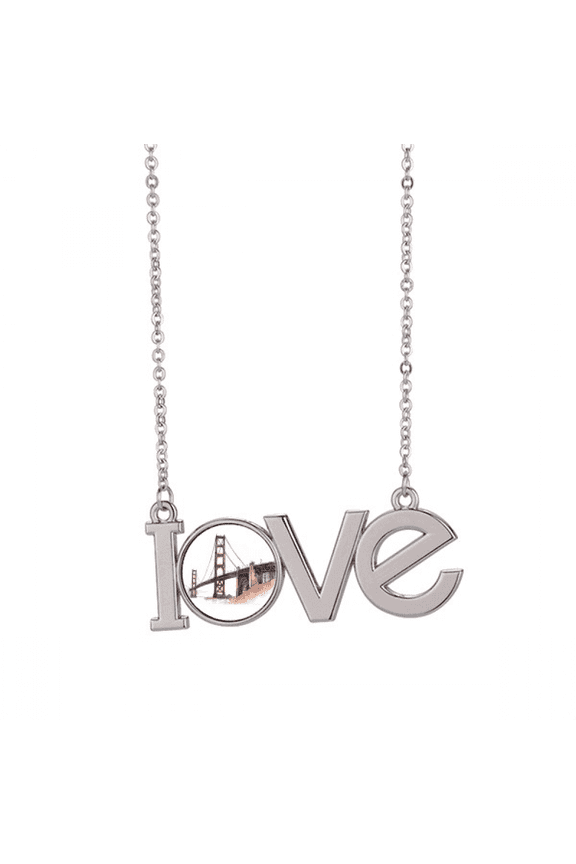 en gate bridge in amecalifornia love necklace pendant charm jewelry