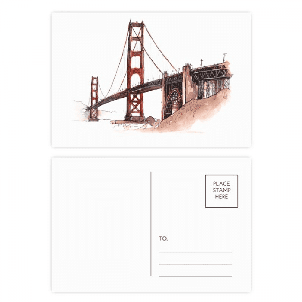 en gate bridge in america california postcard set birthday mailing thanks greeting card