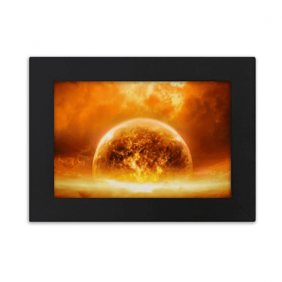 en red planet like flame burning pattern desktop photo frame ornaments picture art painting