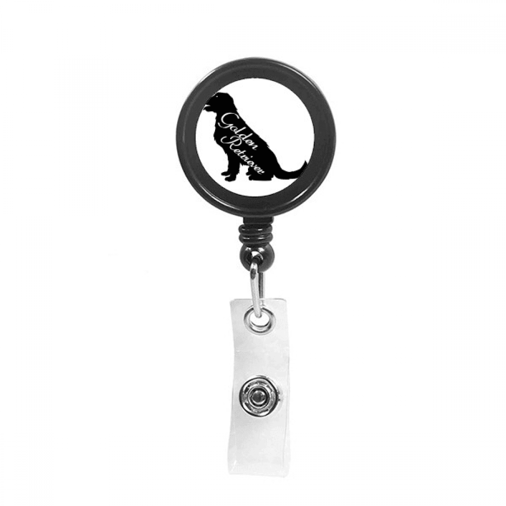 en retriever squat pet Retractable Keychain Badge Holder ID Badge