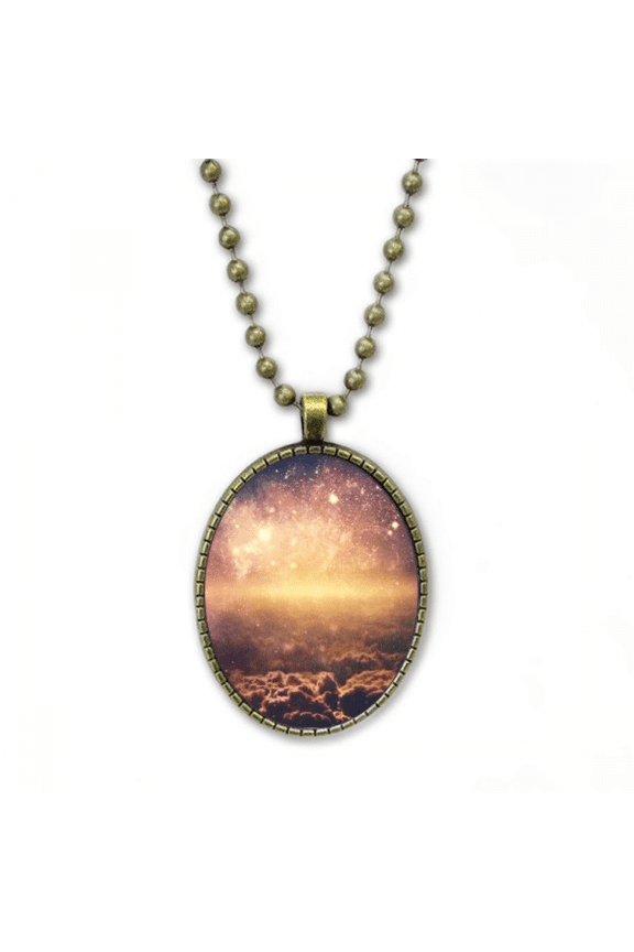 en spnebula cosc pattern necklace vintage chain bead pendant jewelry collection