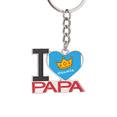 thumbnail image 1 of en viscount chapeau  Keychain Metal Keyring Holder Love PAPA Father, 1 of 3