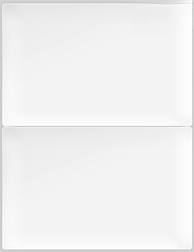 enKo 5-1/2 x 8-1/2 Inch Label - White Blank - 2 Per Sheet Half Shipping ...