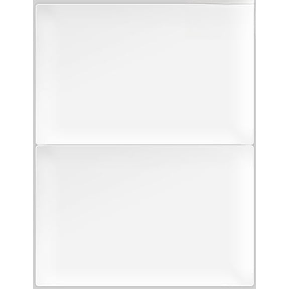 enKo 5-1/2 x 8-1/2 Inch Label - White Blank - 2 Per Sheet Half Shipping Labels for Laser Inkjet Printer (100 Sheets, 200 Labels)