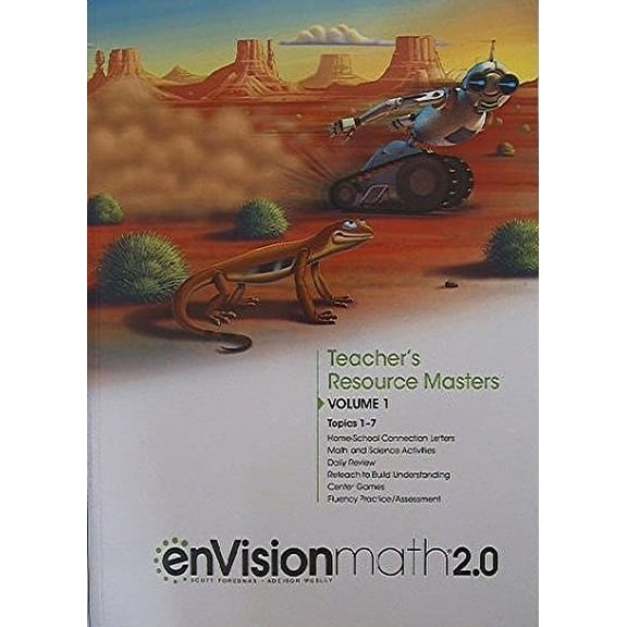 Pre-Owned EnVision Math 2.0, Teacher's Resource Masters, Grade 4, Volume 1, Topics 1-7 (Paperback)