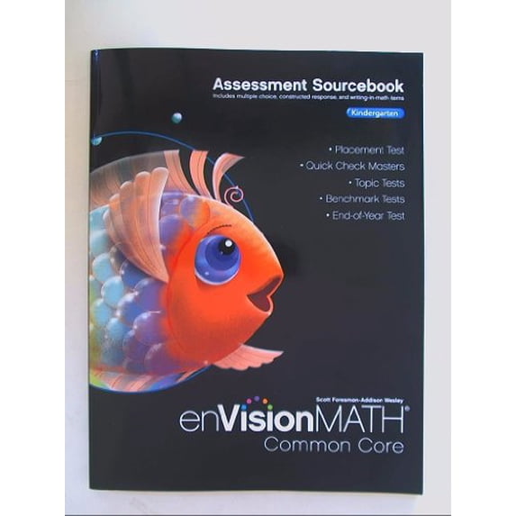 Pre-Owned enVision Math Common Core Assessment SourceBook Kindergarten Isbn 9780328731312 0328731315, 9780328731312, 0328731315, Paperback,