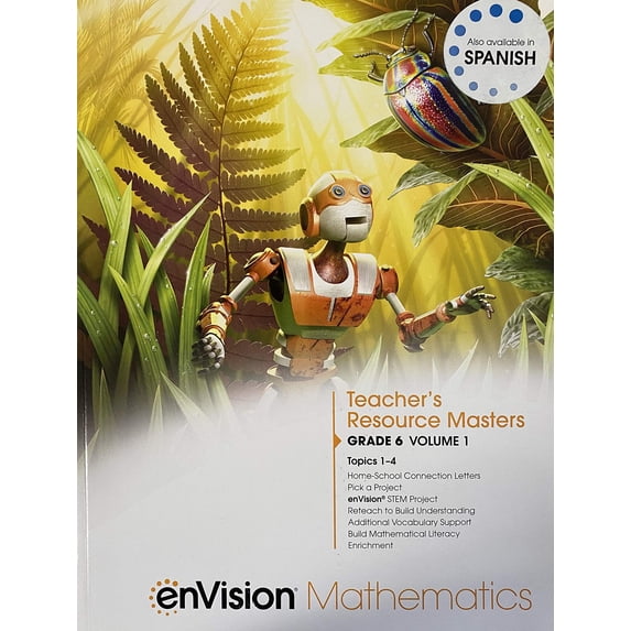 enVision Mathematics, Teacher's Resource Masters, Grade 6 Volume 1 Topics 1-4, c. 2019 9781418269357, 1418269352