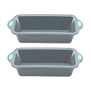 To encounter 9 Inch Silicone Bread and Loaf Pan, 2 Pack Food Grade Nonstick Silicone Molds for Baking Banana Bread, Meat Loaf, Pound Cake, with Metal Reinforced Frame More Strength