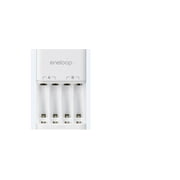eneloop 4 - شاحن بطارية Ni-MH قابل للشحن أبيض