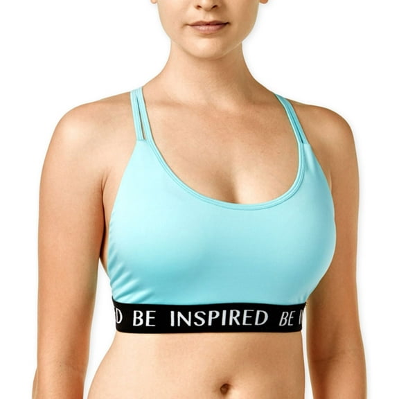 energie Womens Jocelyn Racerback Sports Bra, Blue, Juniors, X-Small